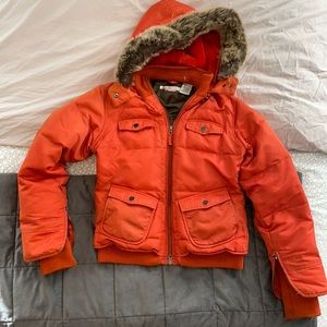 Down filled bomber puffer jacket